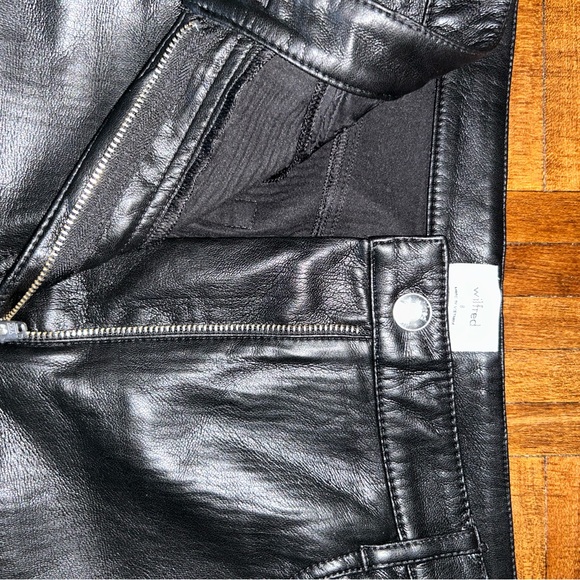 WILFRED ARITZIA MELINA STRAIGHT LEG VEGAN LEATHER PANT - Picture 4 of 8